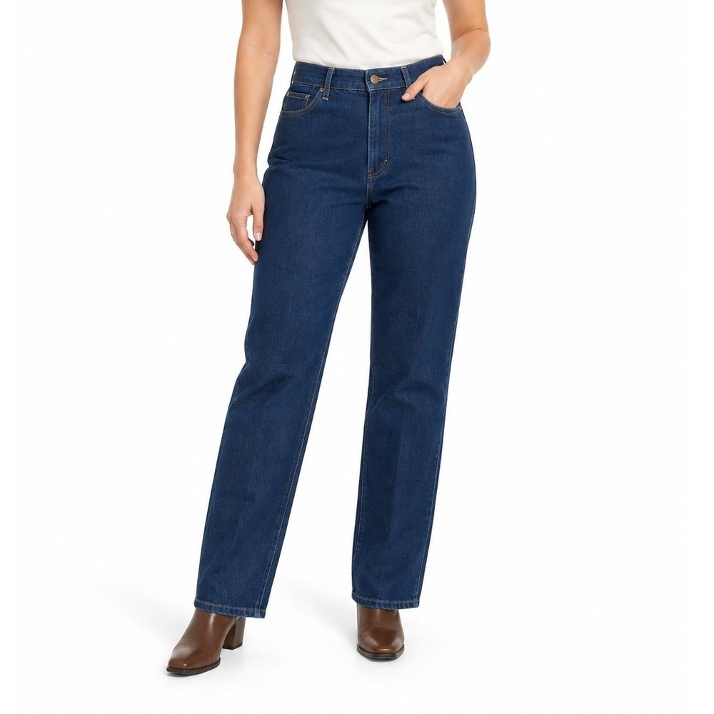 Lee Ms. Rider Women's Deadstock 1980s Straight Leg Denim Jeans Size 16 NWT Blue